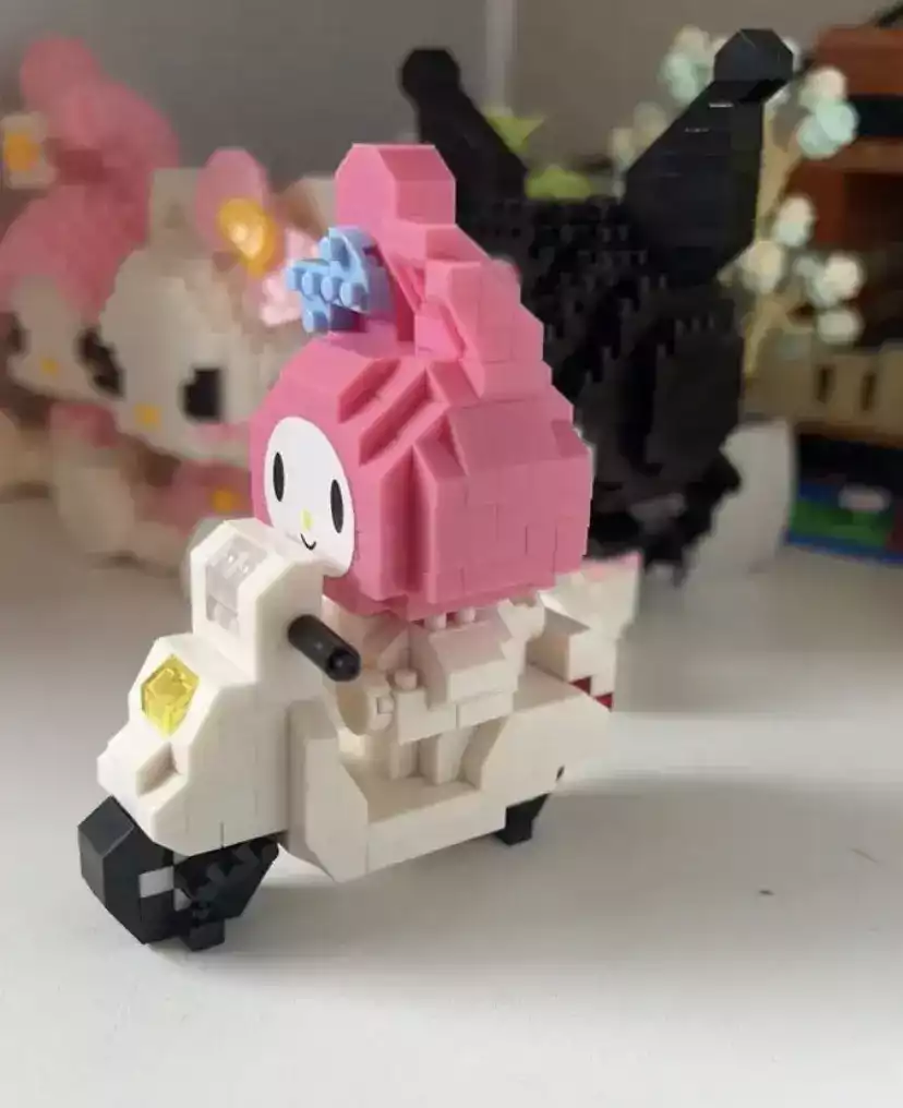 Imagen2_Mini bloques My melody motociclista (Rosa Pastel)